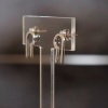 DiapaZon 1,5 cm Boucle d'Oreille Puce / unité Argent Rhodié