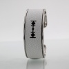 JonKar  LARMADA - One Touch Noir sur Cuir Rhodiage Argent Jonc L