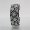 JonKar  LARMADA Multiple Noir sur cuir Rhodiage Argent Jonc L