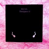 Z°ZO Zag-Zig Paire Puce en Boucles d'Oreilles Argent rhodie