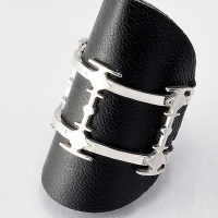 LARMADA Alliance double bague trio Argent Rhodie