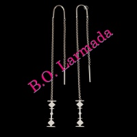 LARMADA Taille 1,5 cm Chaine Taille 5 cm Boucles d'Oreilles
