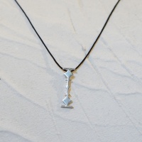 LARMADA Taille 2 cm Pendentif sur cordon Argent Rhodié