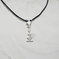 LARMADA Taille 3 cm Pendentif sur Cordon Argent Rhodie