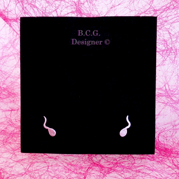 Z°ZO Zag-Zig Paire Puce en Boucles d'Oreilles Argent rhodie